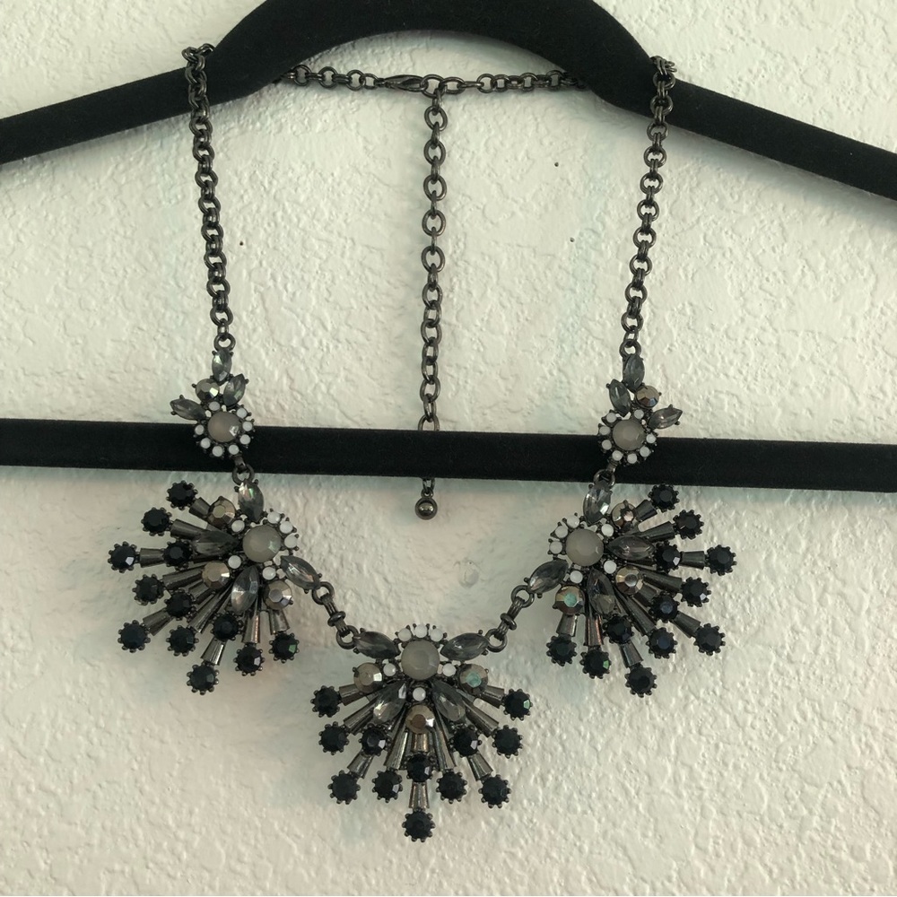 Torrid Hematite Starburst Gem Statement Necklace